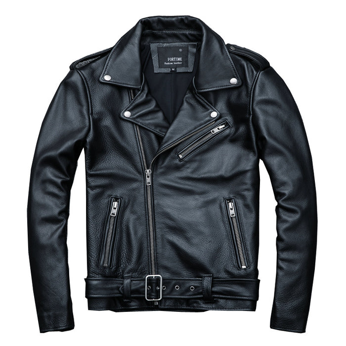 Pure Cowhide Biker's Leather Jacket