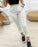 Women's white plaid pants