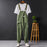 Retro One-piece Cargo Suspenders Trousers