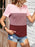 Women's Round Neck Multicolor Short-sleeved Top