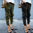 Women's solid color casual strap trousers pants pants