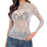 Women's Lace Blouse Long Sleeve Transparent Shirt