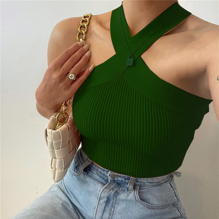 Women's Knitted Inner Match Bottoming Shirt Halterneck Vest