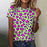 Fashion Leopard Print Casual Short Sleeve