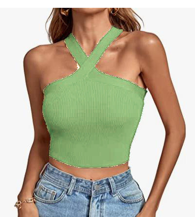 Women's Knitted Inner Match Bottoming Shirt Halterneck Vest