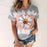 Women's American-style Retro Short Sleeve T-shirt