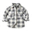 Children's Neutral Plaid Lapel Brushed Long Sleeve Top