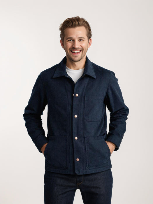 Large Pocket Casual Jacket Coat Simple