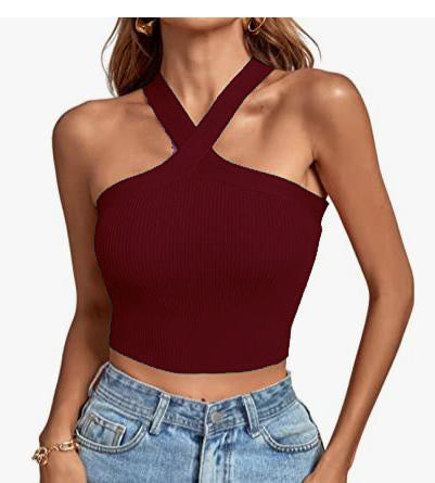 Women's Knitted Inner Match Bottoming Shirt Halterneck Vest