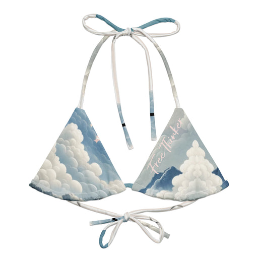 "JDM Clouds" All-over print recycled string bikini top