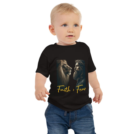 "Faith > Fear" Baby Jersey Short Sleeve Tee