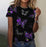 Women's Butterfly Colorful Printing Short Sleeve