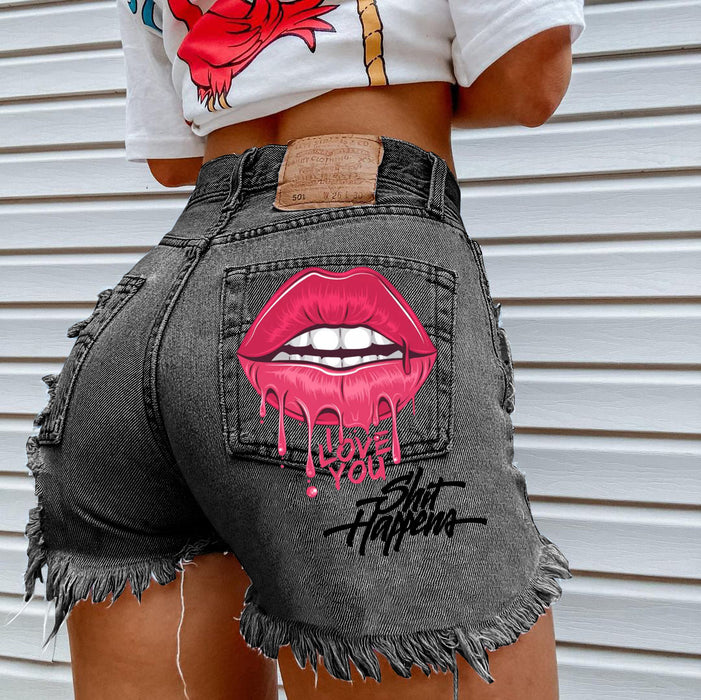 Fashion Ripped Denim Shorts For Women