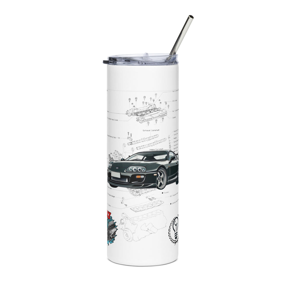 "Supra Blueprint" Stainless steel tumbler