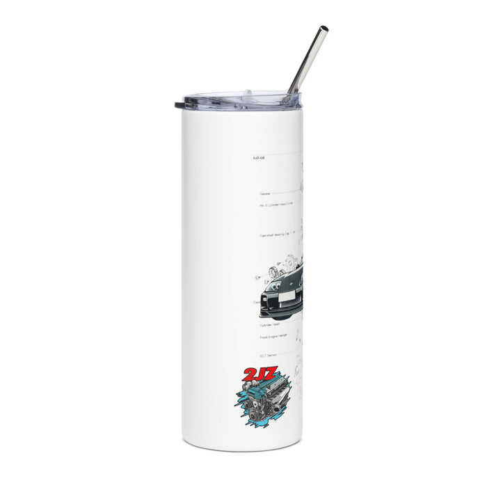 "Supra Blueprint" Stainless steel tumbler