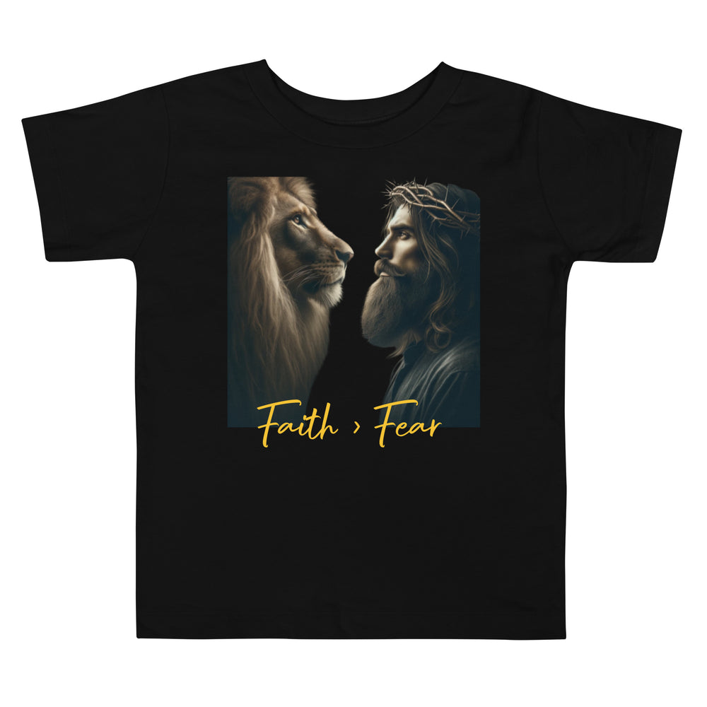 "Faith > Fear" Toddler Short Sleeve Tee