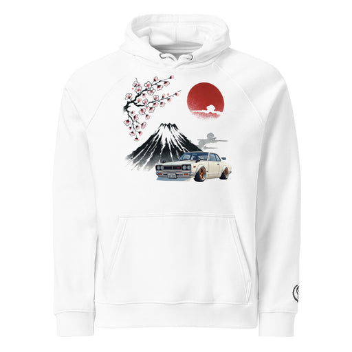 "Mount Fuji Horizon" Unisex eco raglan hoodie