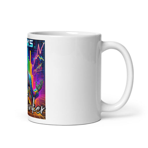 White glossy mug