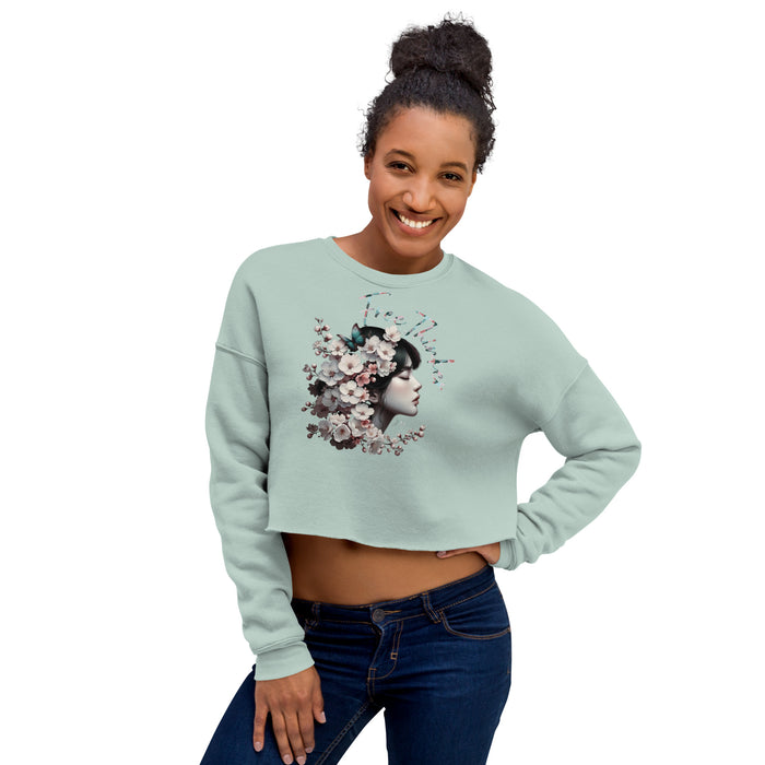 "Sakura Serenity" Crop Sweatshirt