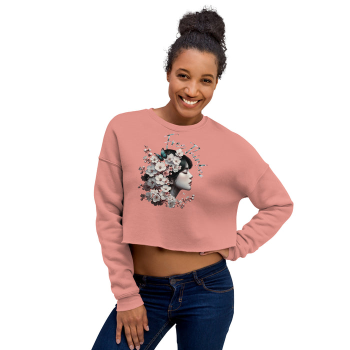 "Sakura Serenity" Crop Sweatshirt